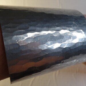 International Pewter Co Hammered Cuff 3.5" Wide Adjustable Bracelet